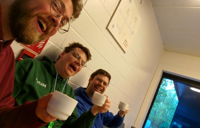 Ochtendteam op paaskamp