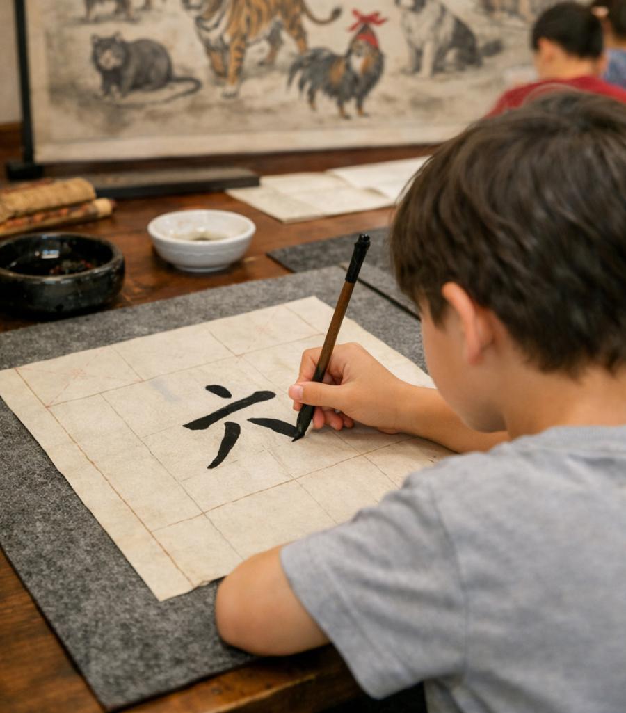 Chinees Leren Schrijven - crop